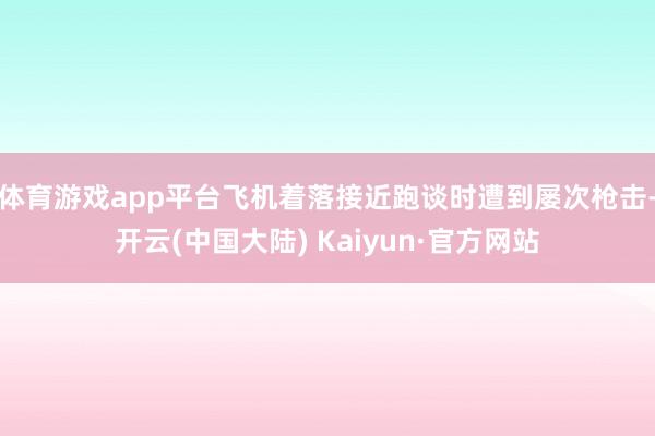 体育游戏app平台飞机着落接近跑谈时遭到屡次枪击-开云(中国大陆) Kaiyun·官方网站