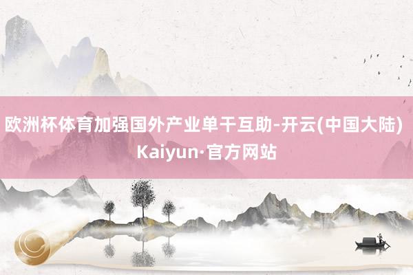 欧洲杯体育加强国外产业单干互助-开云(中国大陆) Kaiyun·官方网站