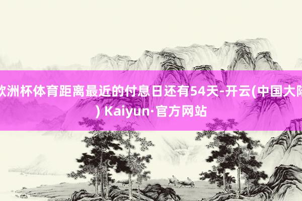 欧洲杯体育距离最近的付息日还有54天-开云(中国大陆) Kaiyun·官方网站